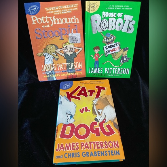 Lot of 3 JAMES PATTERSON Young Reader books Katt vs Dogg House of Robots - Picture 2 of 2